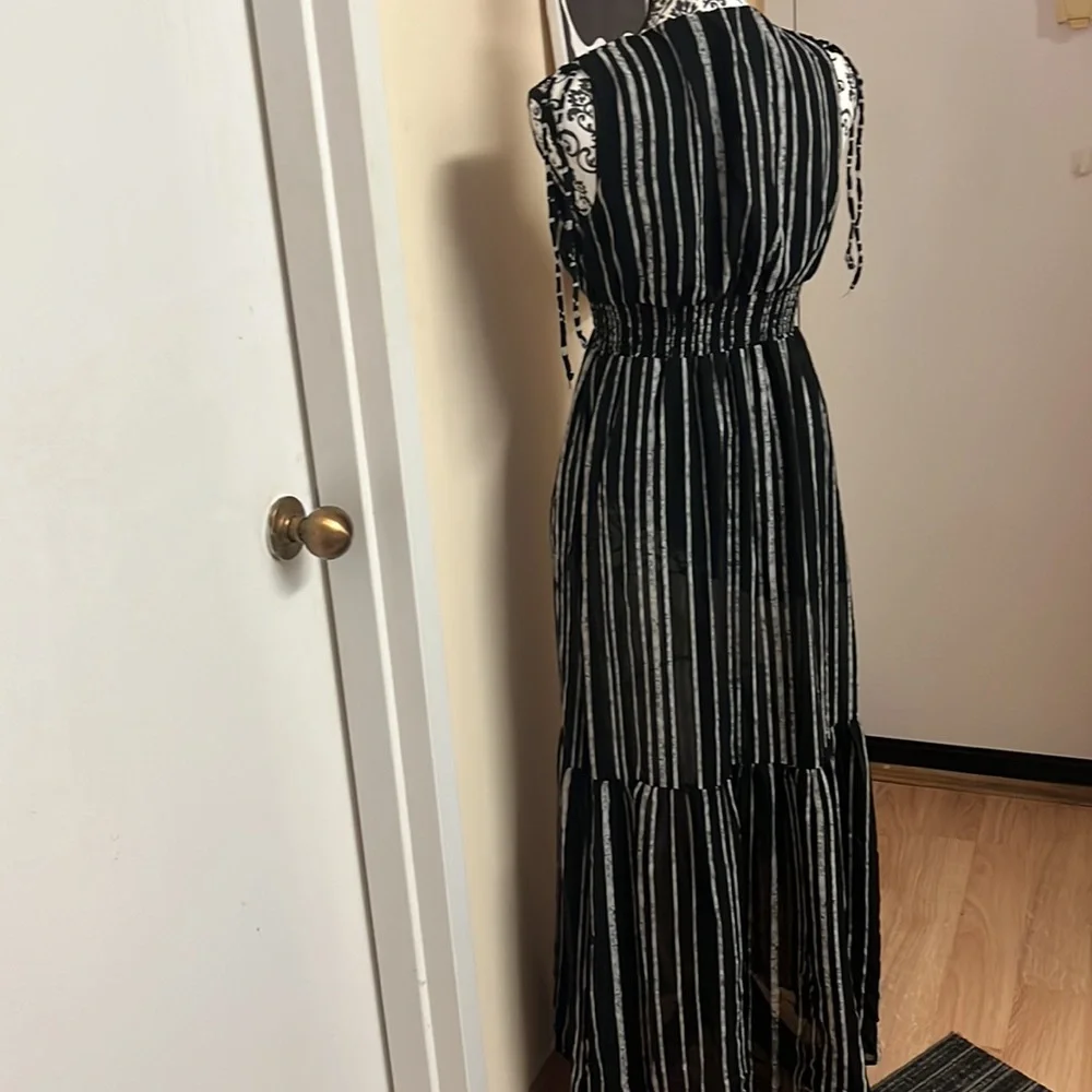 Striped dress black and grey size S. - Picture 6 of 6
